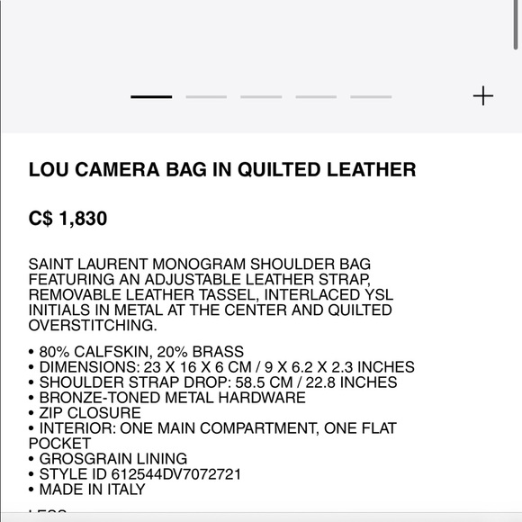 💫 Authentic YSL Lou camera bag - Picture 9 of 10